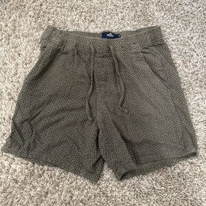 Hollister green patterned shorts